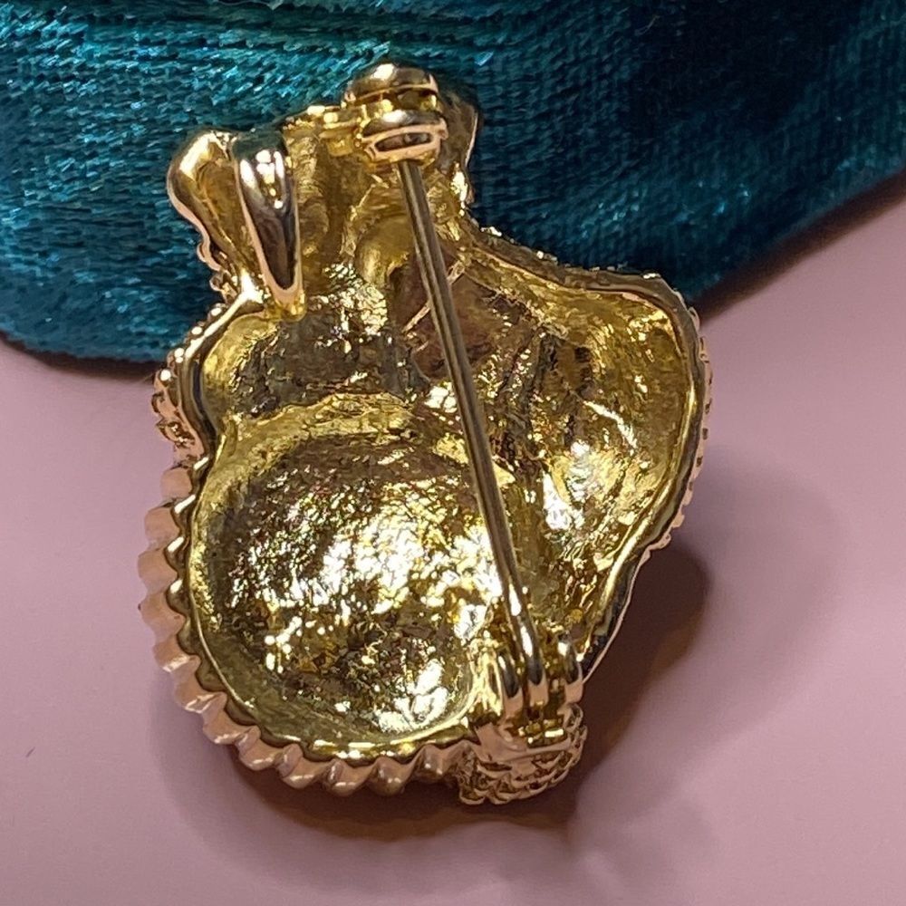 💛 18k Yellow Gold Plated Koala Bear Brooch / Pendant - Picture 3 of 5